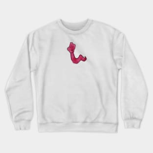 Pink snake watercolor design Crewneck Sweatshirt